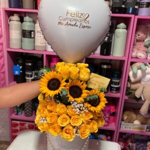 Caja maxi💛 con globo personalizado